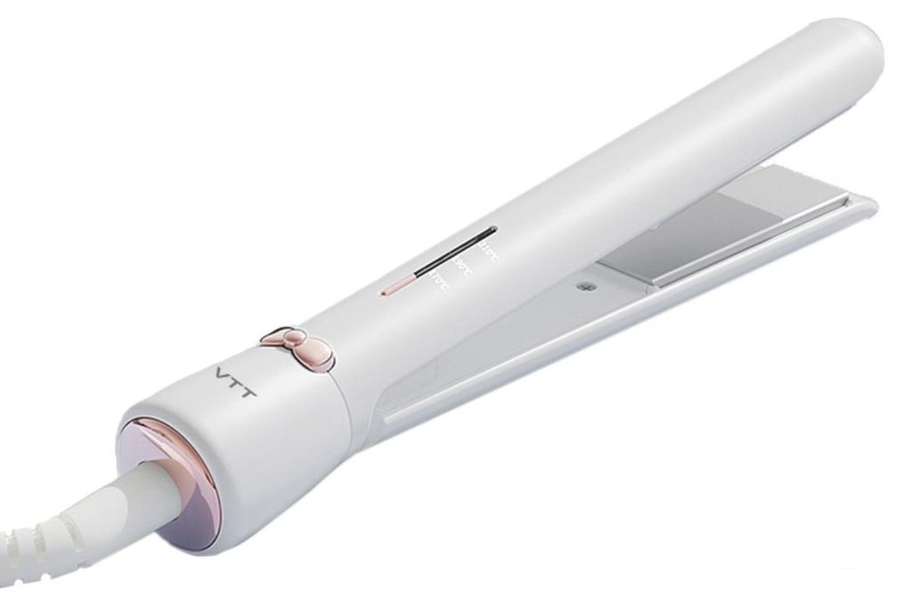 INF 2-in-1 Haarglätter und Lockenstab Tourmalin-Keramik 27cm Reisegerät Weiß