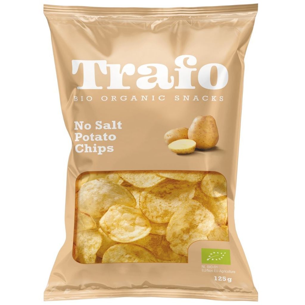 PRÍRODNÉ ZEMIAKOVÉ ČIPESKY BEZ PRIDANEJ SOLI, 125 g - TRAFO Obrázok produktu 