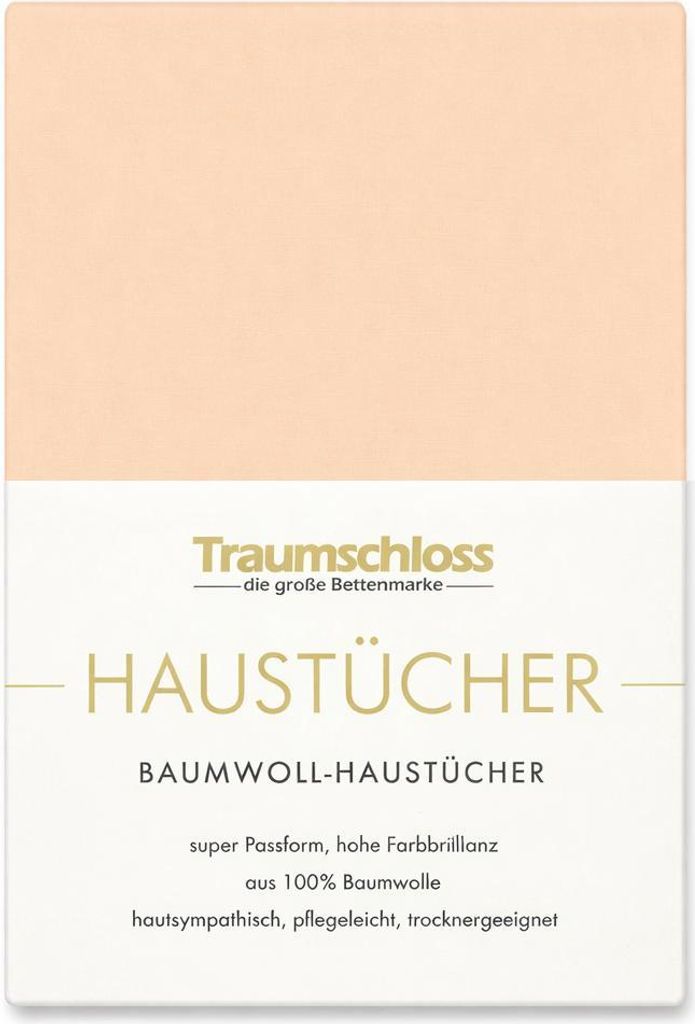 Traumschloss Betttuch Haustuch 150 x 250 cm apricot aus Produktbild 