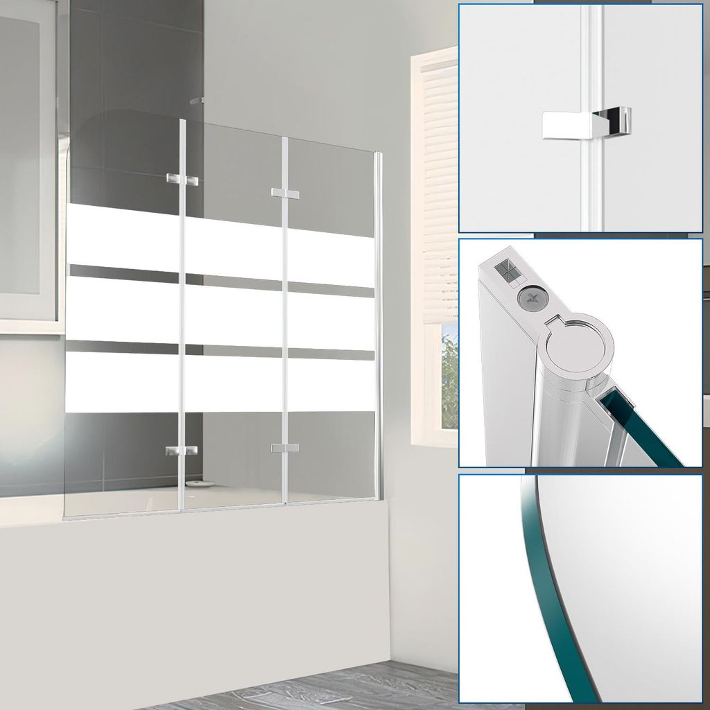 Peviasot Duschwand Badewanne 120 x 140 cm, 3-teilig Produktbild 