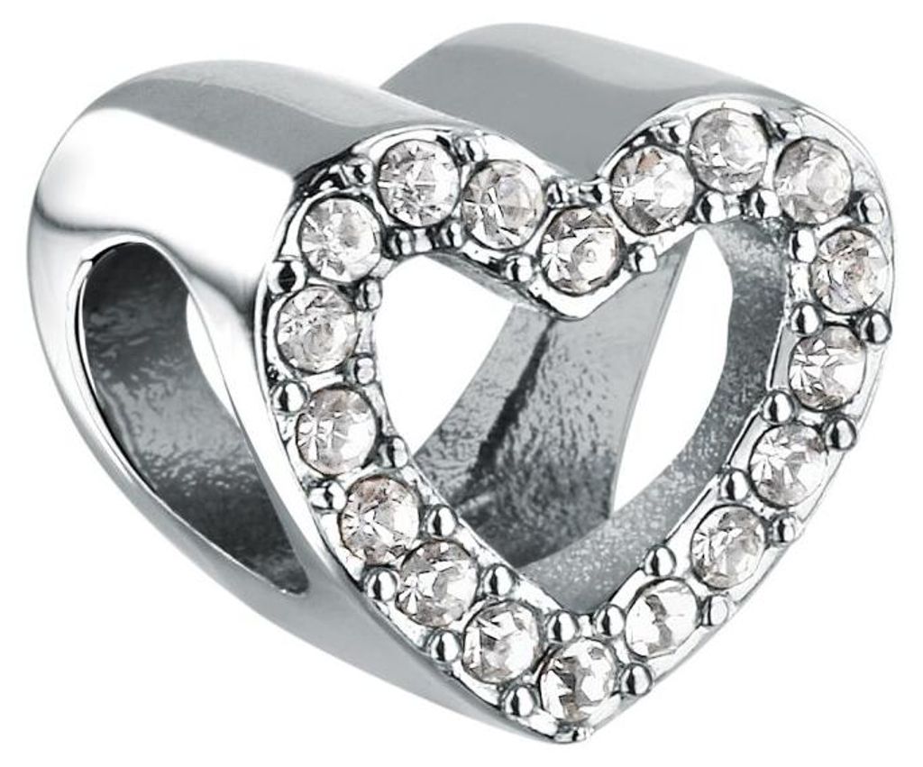 Moderne Stahlperle mit Kristallen Drops SCZ1385