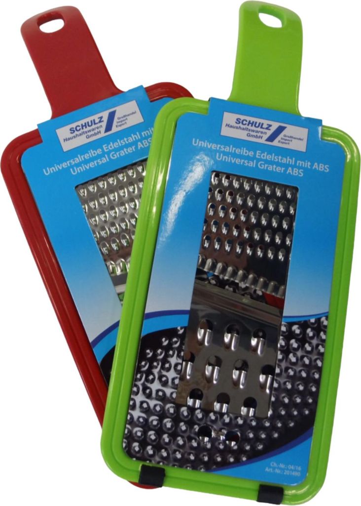 Universalreibe Edelstahl mit ABS Kunststoffgriff - diverse Farben