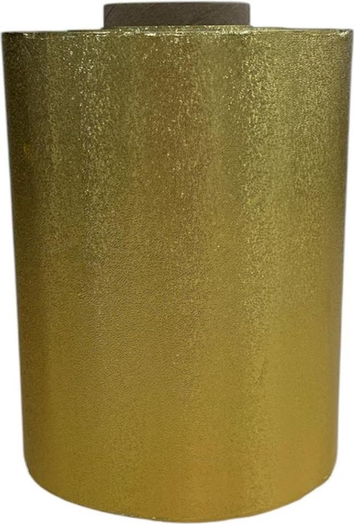 Friseurfolie Aluminium - 100m - Gold - Riffelstruktur - Praktischer Spender - Hohe Qualität