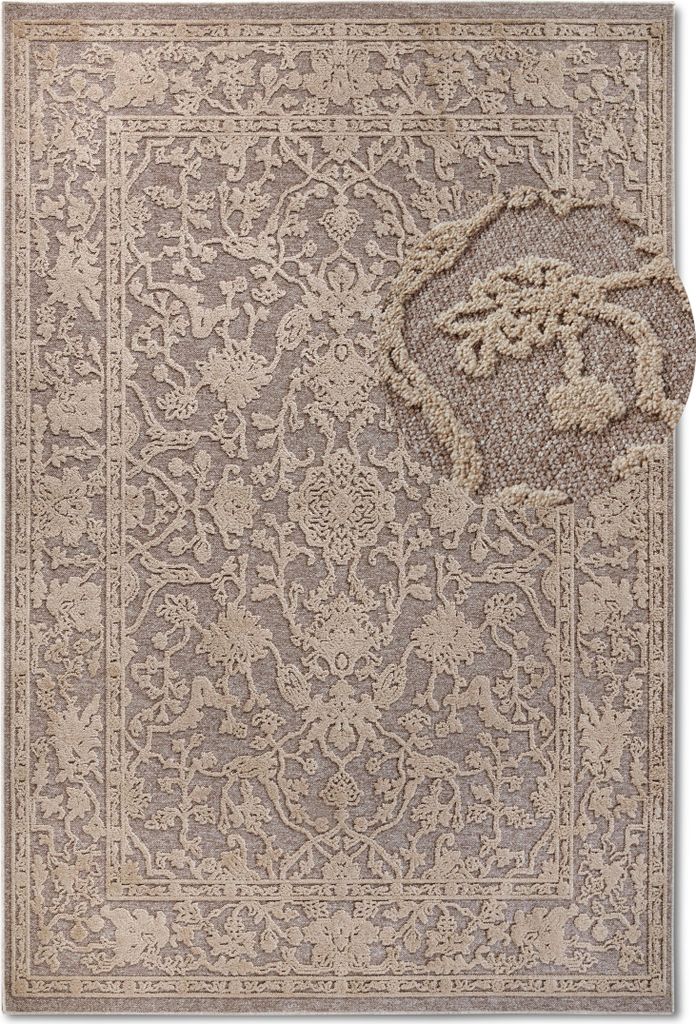 Villeroy & Boch 1879 Kurzflor Teppich Ambroise Natur Grau Produktbild 