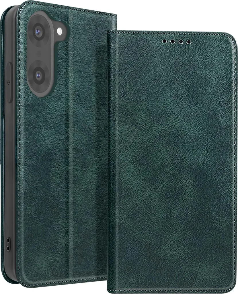 Elegante Custodia Avizar OnePlus Nord CE 5 Verde Vintage a Libro