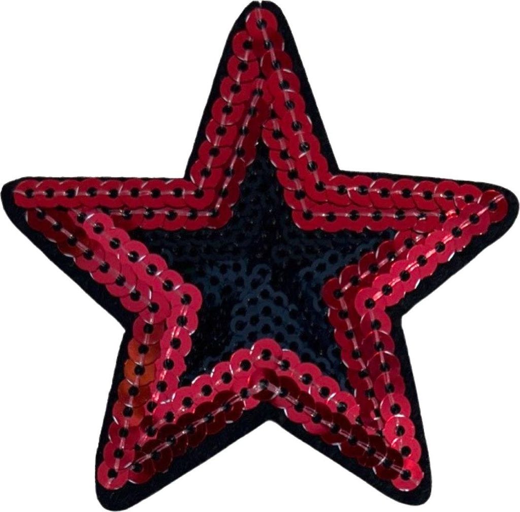 Zweifarbige Paillette-Stern-Aufnäher zum Aufbügeln