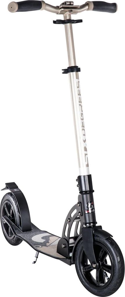 SIX DEGREES Aluminium Scooter mit Luftbereifung, Klappmechanismus, 205 mm, ABEC 7, höhenverstellbar, , gold