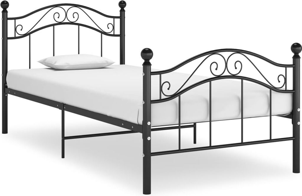 Maison Exclusive - Bett Schwarz Metall 90x200 cm