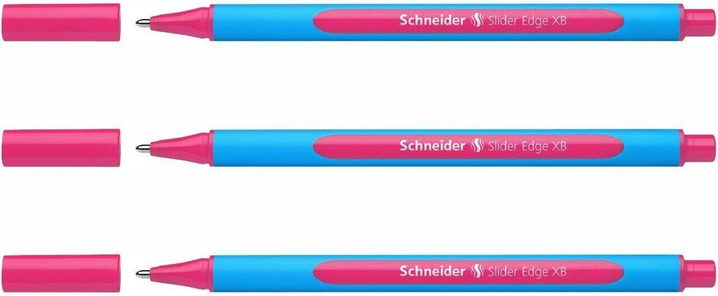 Schneider Kugelschreiber Slider Edge XB - 3er-Set pink