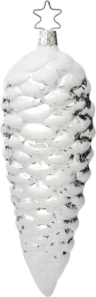 Christbaumschmuck Glas Zapfen 19cm Silber 1 Stück Produktbild 