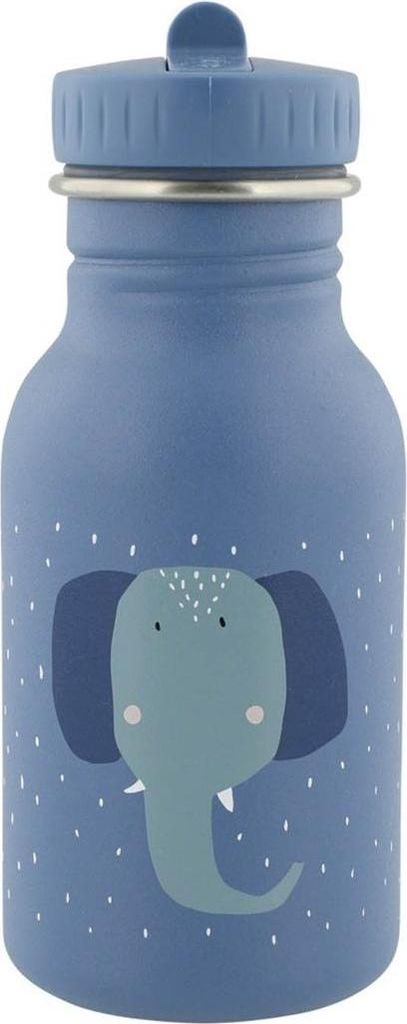 Trixie Trinkflasche Edelstahl Kinder 350ml Mrs. Elephant blau auslaufsicher