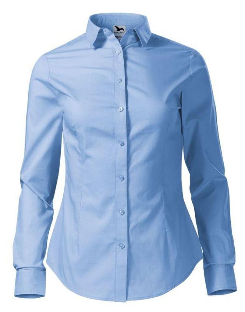 Malfini - "Style" Hemd für Damen, Langärmlig PP11683 (S) (Blau)