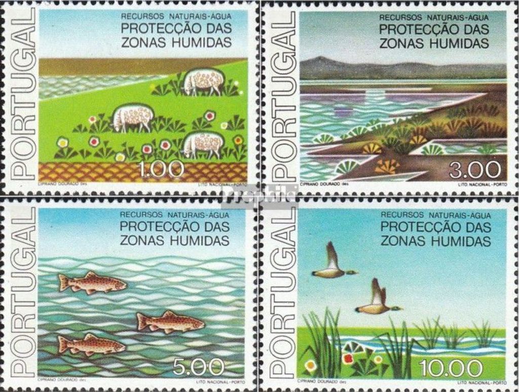 Briefmarken Portugal 1976 Mi 1335-1338 (kompl.Ausg.) postfrisch Schutz der Feuchtgebiete