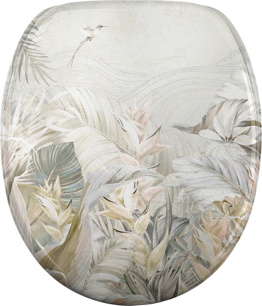 SANILO WC-Sitz mit Absenkautomatik Hortus, Toilettendeckel direkt vom Hersteller, Klodeckel, Klobrille, WC Deckel, Toilettensitz, Toilettenbrille