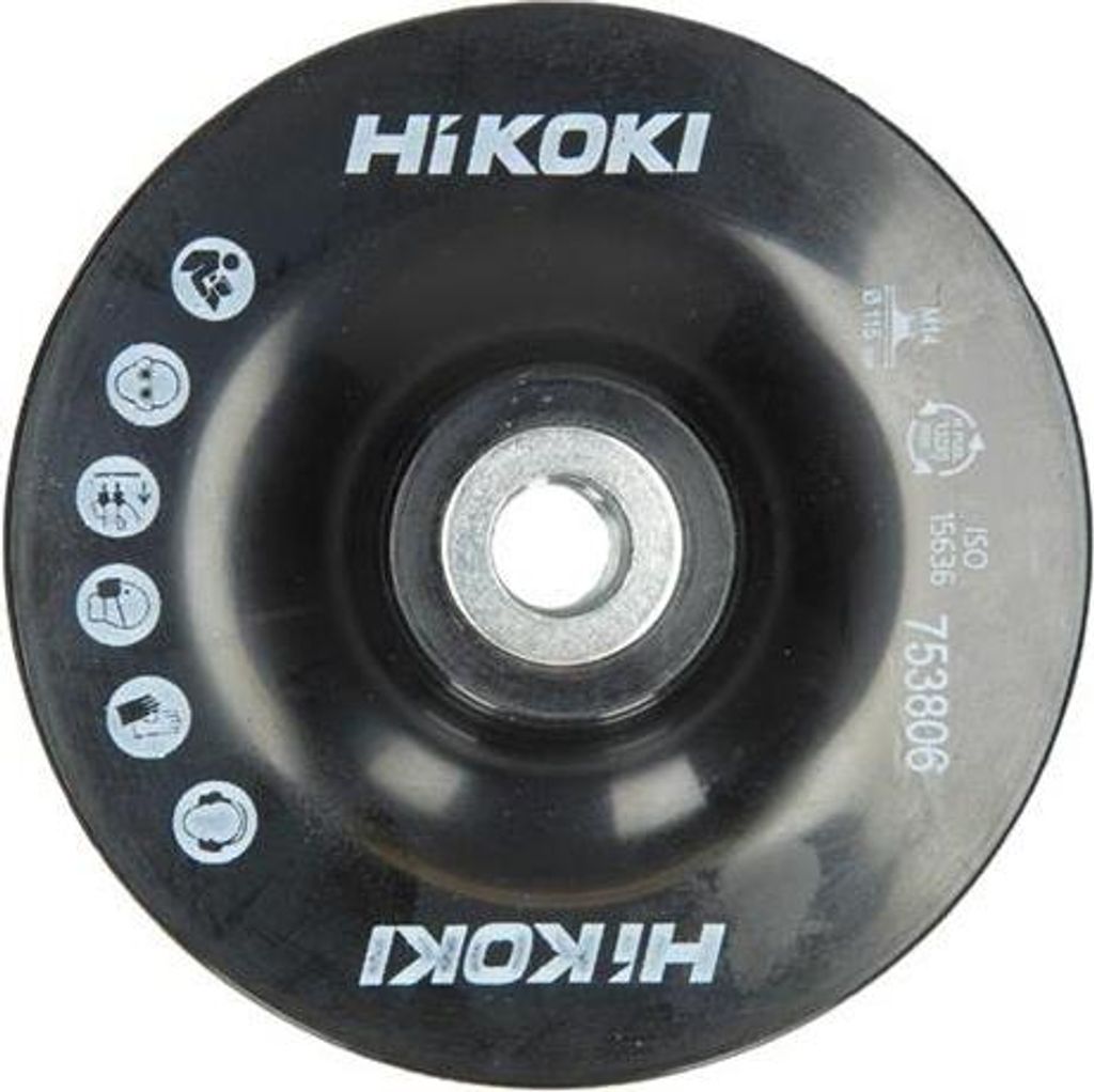 Hitachi Stützteller f. Fiberschleifblätter, Durchm.: 180 mm, M14, schwarz