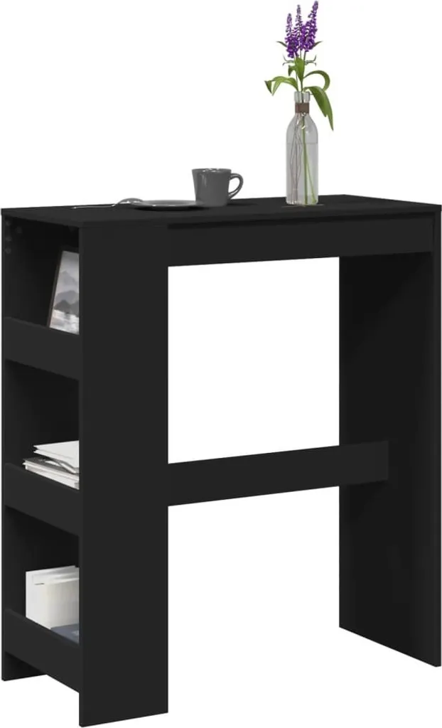 Maison Exclusive - Tavolo da bar con ripiano Nero 90x40x103,5 cm Materiale ligneo