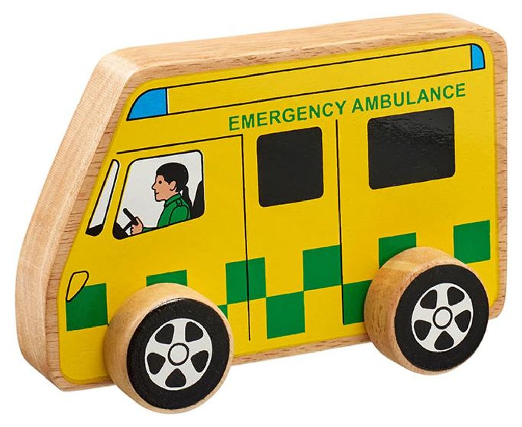 Lanka Kade Spielzeug Krankenwagen - Holzfahrzeuge für Kinder
