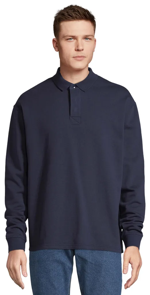 Sweat-shirt Chaud Col Roulé Heritage Bleu - Idéal Grand Froid en 5XL