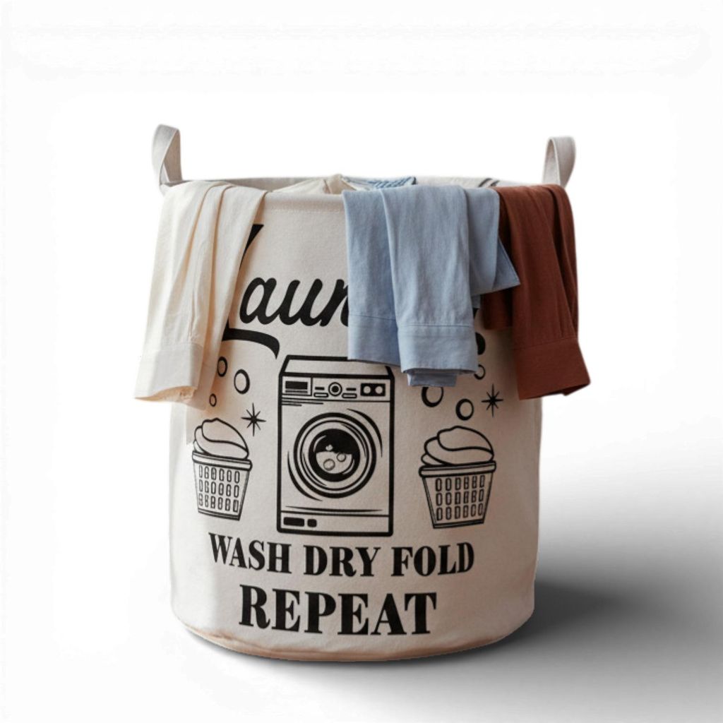 LS-LebenStil Wäschesack Wäschekorb Canvas Laundry Wash 62L Produktbild 