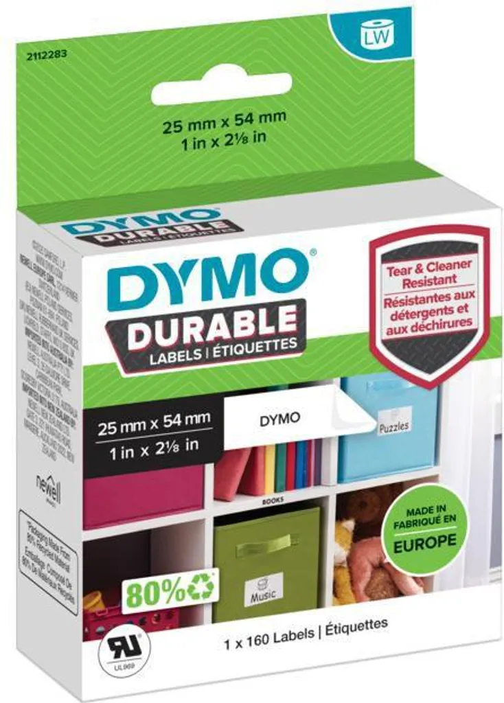 Étiquettes Autocollantes Résistantes DYMO 2112283 pour LabelWriter 160 pc