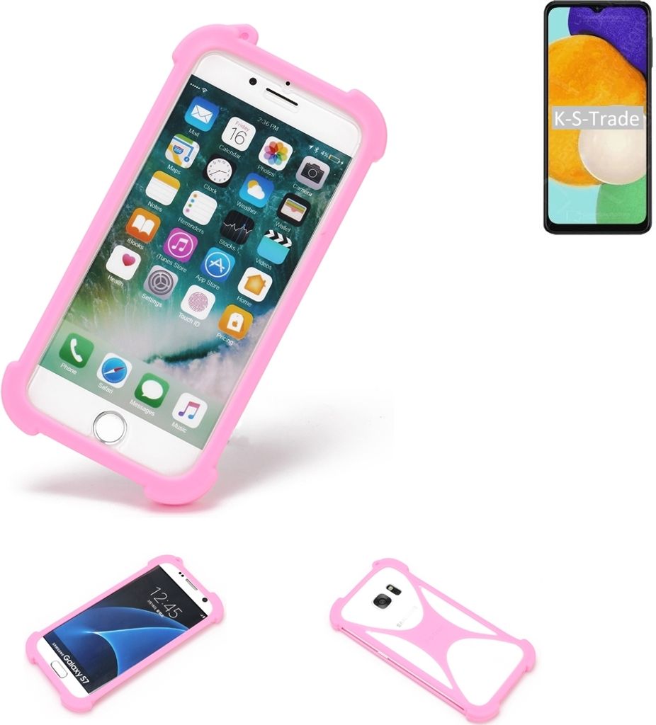 K-S-Trade Handy Hülle kompatibel mit Samsung Galaxy A13 5G Schutz Hülle Bumper Silikon Schutz Hülle Cover Case Silikoncase Silikonbumper TPU
