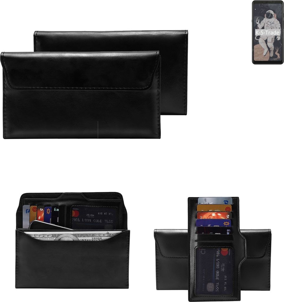 K-S-Trade Handy Hülle kompatibel mit HiSense A5C Schutz Hülle Tasche Schutz Case Handytasche Kunstleder schwarz, 1x
