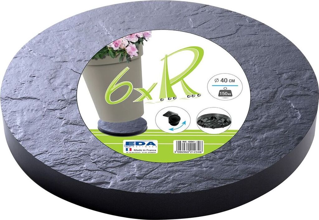 EDA Pflanzenroller 6 Rollen in Steinoptik