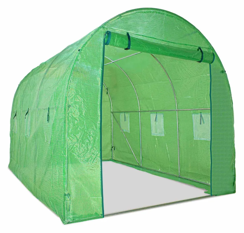 Serre tunnel de jardin 6m2 avec acier galvanisé et bâche PE 2x3m