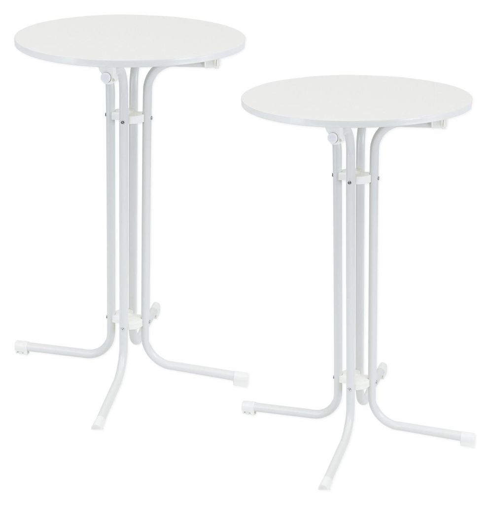 2x Stehtisch klappbar Ø 70 cm Höhe 110 cm Stahl Gastrotisch Produktbild 