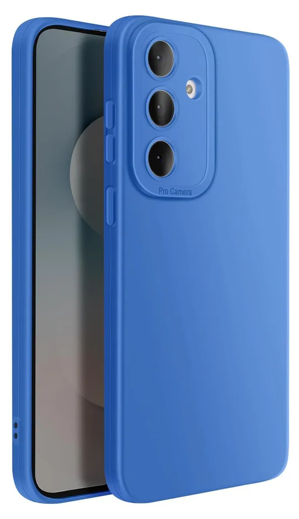 Avizar Custodia Silicone Galaxy S25 FE Blu: Protezione Fotocamera Integrata