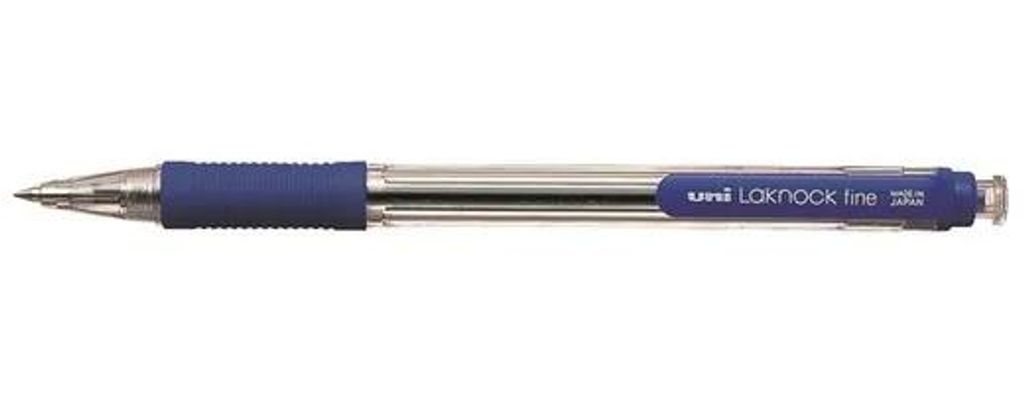 Guľôčkové pero, 0,4 mm, stláčací mechanizmus, UNI "SN-101", modré