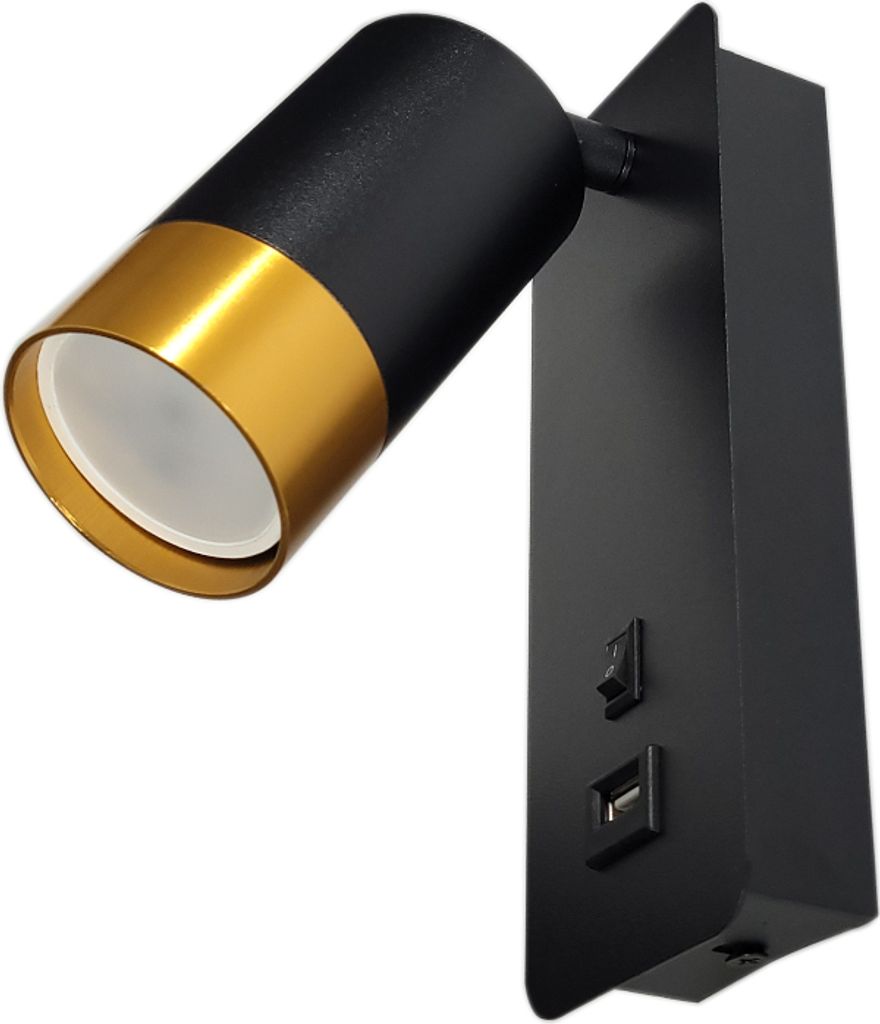 Kinkiet Lampa Nocna Oprawa Ścienna do Czytania GU10 USB Zdjęcie produktu 