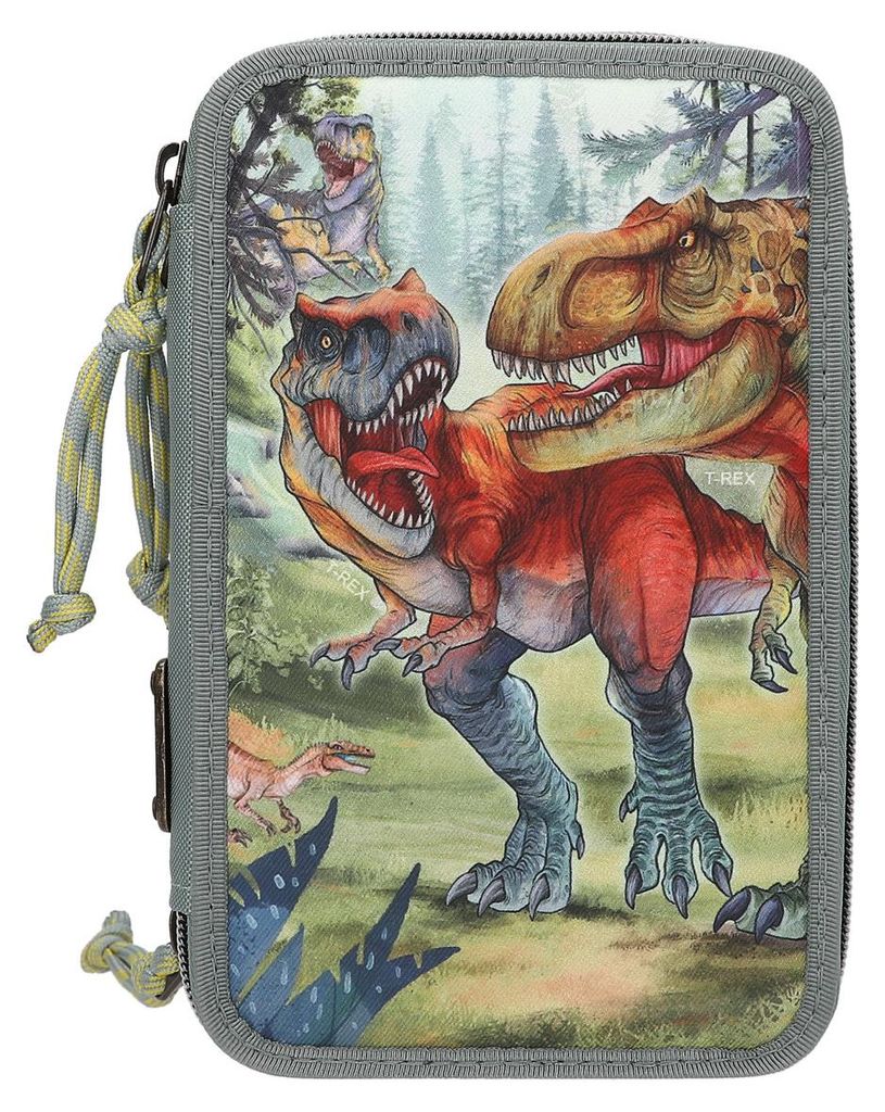Trousse à crayons Dino World 3 compartiments Image du produit 