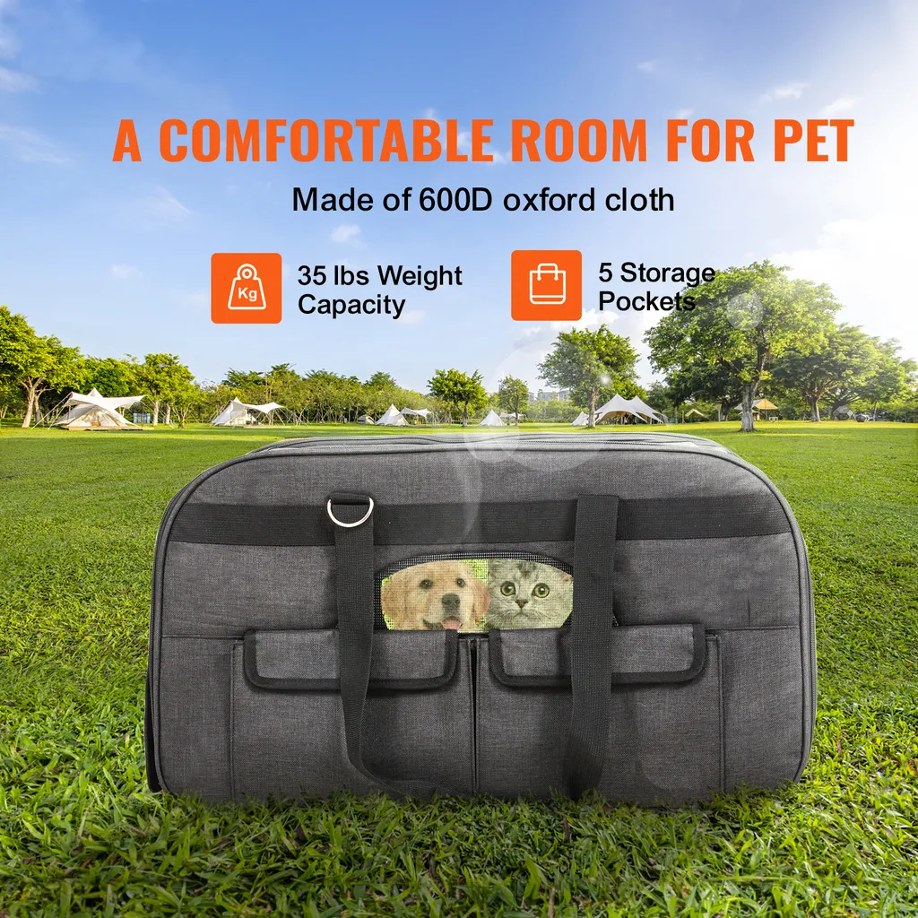 Trolley de Transport pour Chats et Chiens Idéal pour Voyage et Train - 2