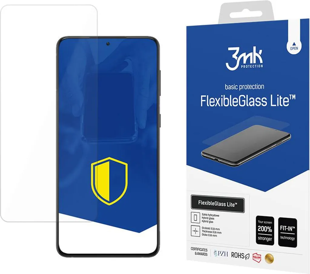 Vetro Ibrido Samsung S21+ Plus 3MK FlexibleGlass Lite - Anti-Graffio