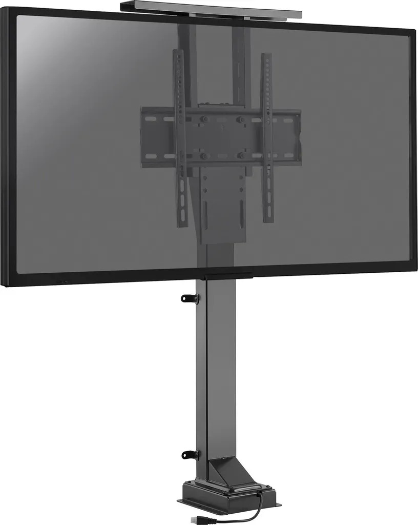 Support ascenseur motorisé TV 32-48 pouces - Elevateur écran LED noir