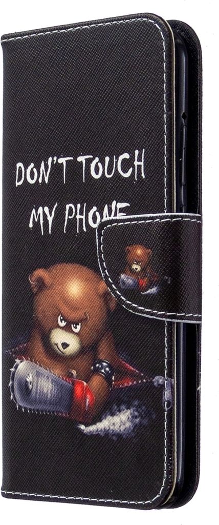 Mobigear Design Huawei P40 Lite E Hülle Klapphülle Geldbörse - Do Not Touch