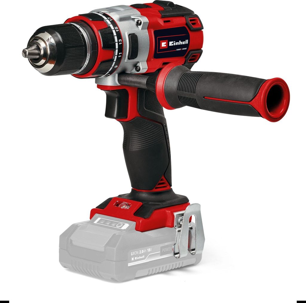 Einhell Profi-Akkubohrmaschine TP-CD 18/80 Li BL-Solo Power X-Change (1V, bürstenlos, 80 Nm, Bohrfutter de 13 mm, 2 Gänge, 19 Stufen de Drehmomen...