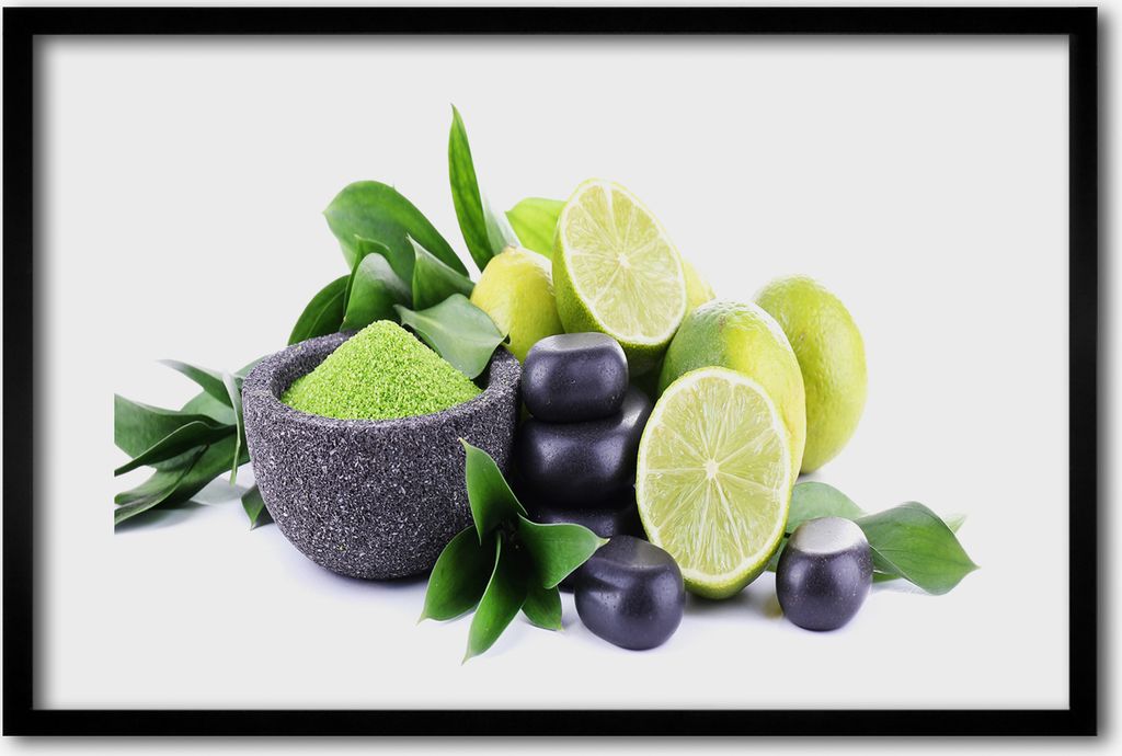 Bild 60x40 MDF-Rahmen, Wandkunst Limes und Steine