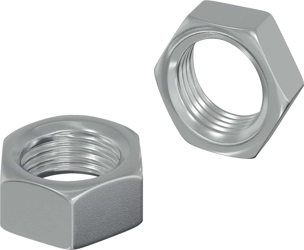 "Winter Sale" Sechskantmuttern 2 pcs, einfache Montage, Silber M6 Stahl - Schrauben Neu244922