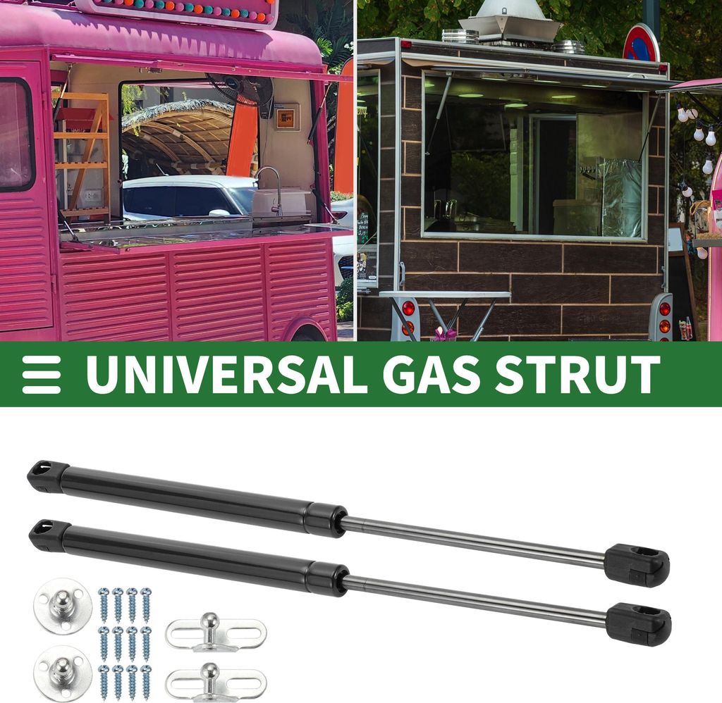 2 Stück Gasdruckfeder 160N 380mm Gasdruckdämpfer 16kg Gasfeder Für Wohnmobile Schranktür Spielzeugkiste Kastenabdeckung Wohnmobiltür Schwarz