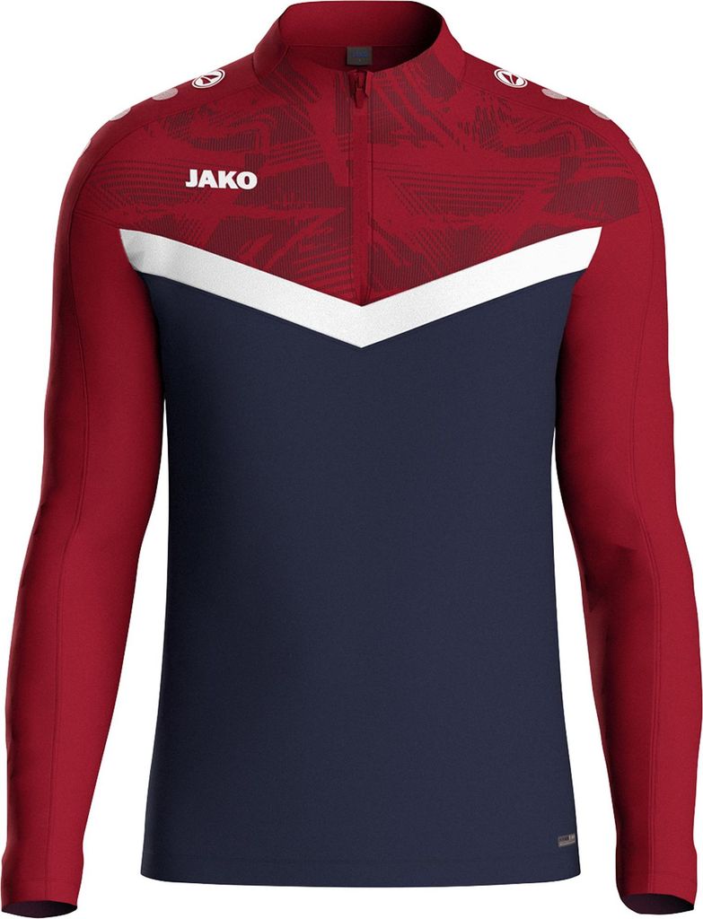 Jako Iconic Ziptop Kinder - Marine / Chili Rot