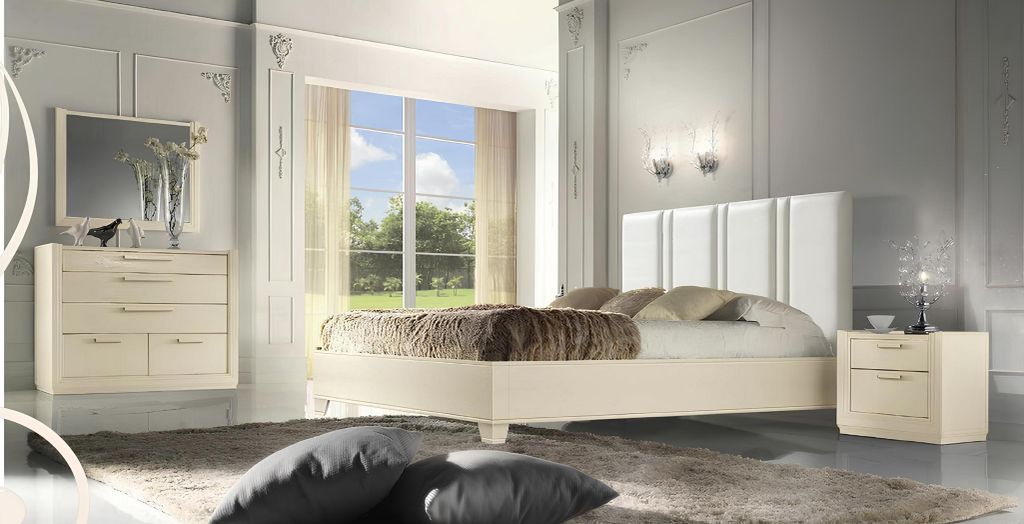 Doppelbetten Modernes Bettgestell Betten Bett Holz Polster Design Hotel Doppel