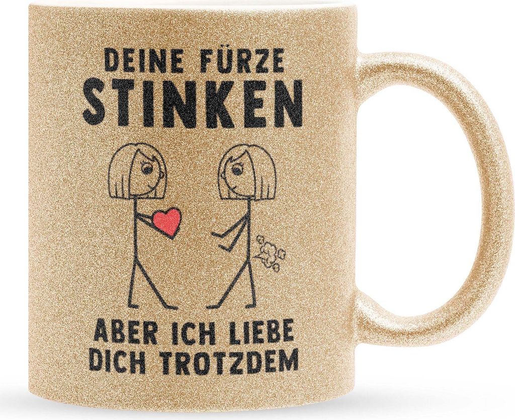 22Feels Glitzertasse Gold Lesbische Frau Geschenk Valentinstag Jahrestag Geburtstag Weihnachten Homosexuelle Ehe Gay Pride Month Queer LGBT Kaffeet...