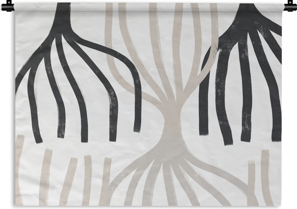MuchoWow Wandteppich Wandbehang Linie - Pastell - Abstrakt - Muster 60x45 cm Tapisserie Dekoration Wandtuch - Das Schlafzimmer