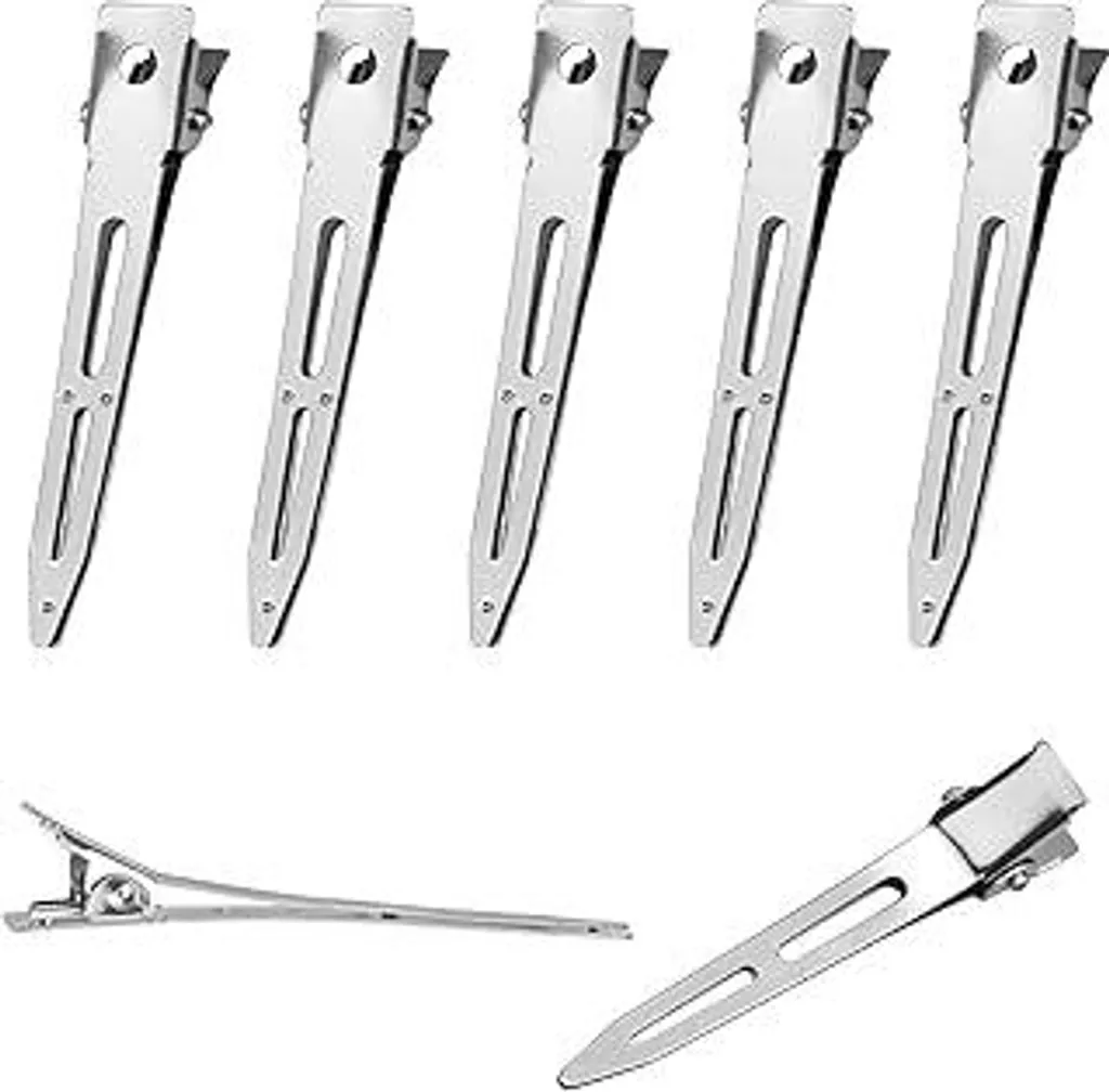 Set 70 Mollette Parrucchiere EnteBill 5.5cm | Becco d'Anatra Acciaio