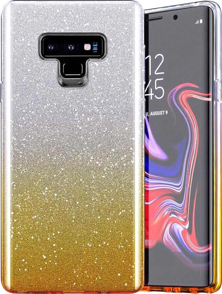 Glitzerhülle für Honor Play - Goldene Silikon Schutzhülle KP19598
