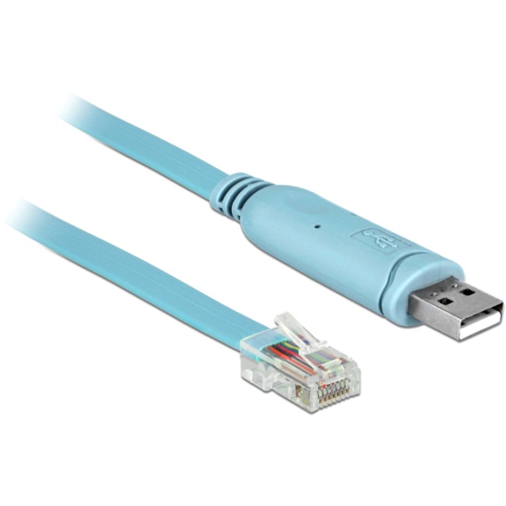 Delock - Kabel seriell - USB (M) zu RJ-45 (M) - 2,0m - EIA-232 - Blau (64185)