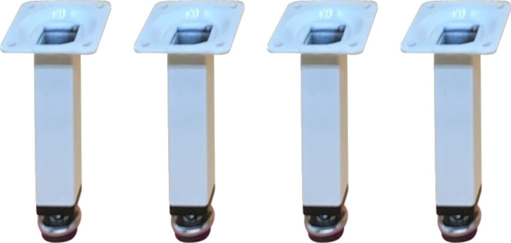 HOOZ 4er Set Möbelfuß weiß 15cm - höhenverstellbar