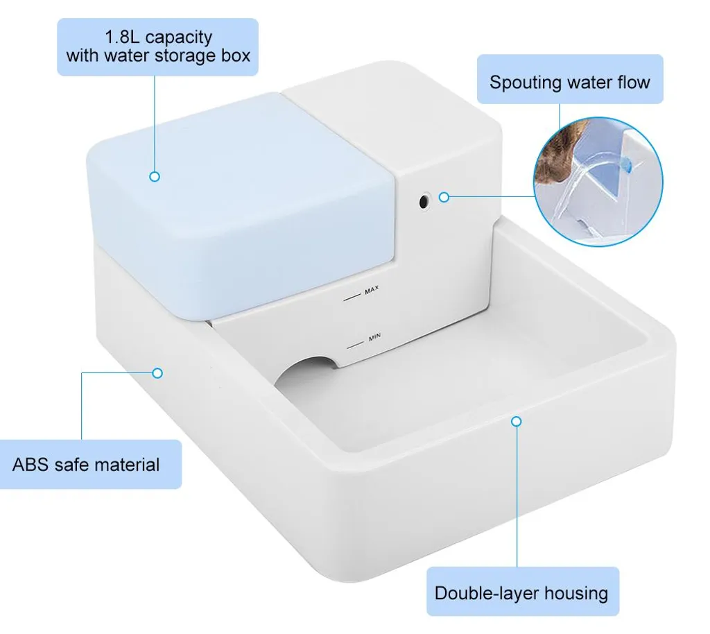 Distributeur d'eau automatique pour animaux avec éclairage LED nocturne - 3